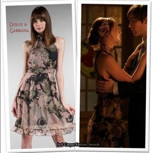 D&G floral dress size 40 Aso Blair Waldorf